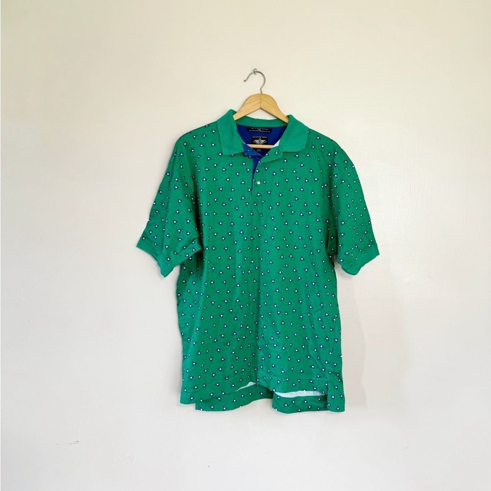 SALE! Green Vintage Dockers Golf S/S Polo Shirt Size XL EUC